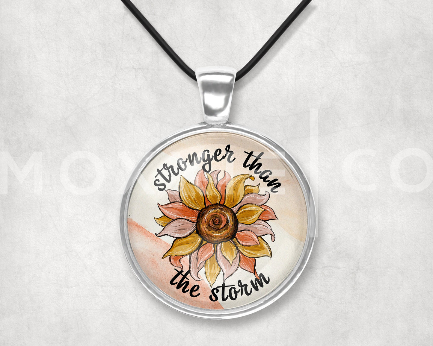 Stronger than the Storm Mental Health Anxiety Depression Grief ADHD Awareness Support Pendant Necklace Jewelry // Gifts for Her // Keychain