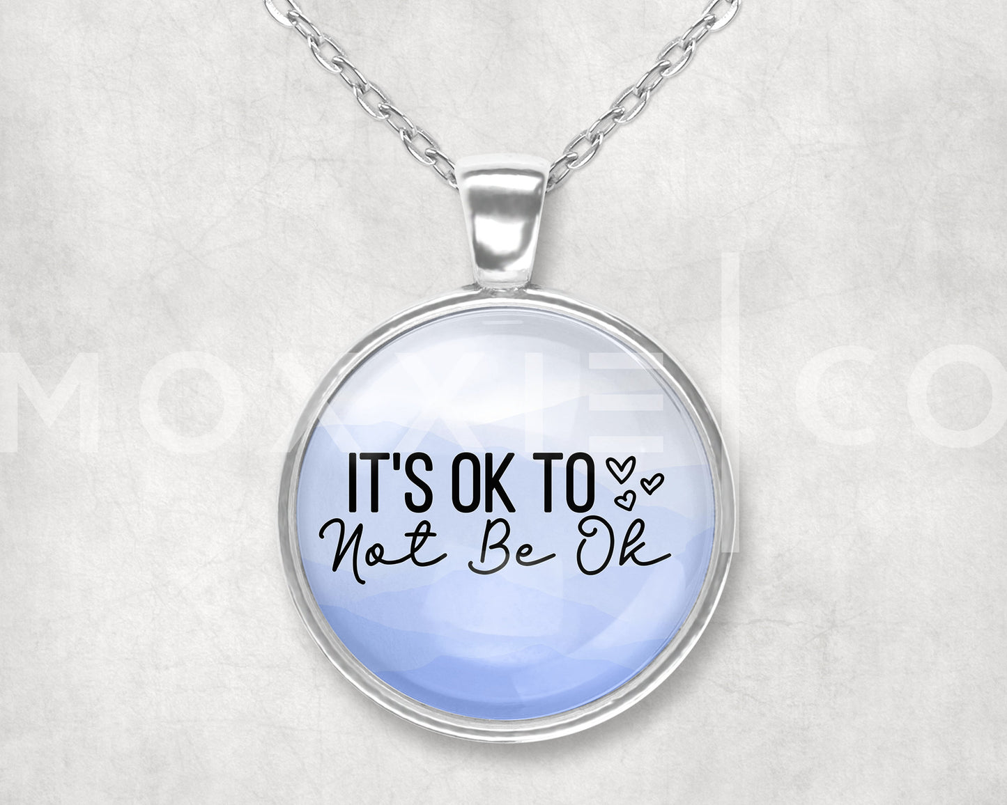 It's OK to Not Be OK Mental Health Anxiety Awareness Pendant Necklace Jewelry // Gifts for Her // Best Friend Gift // Keychain