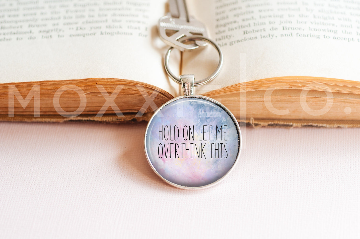 Hold on Let Me Overthink This Funny Pendant Necklace Jewelry // Gift for Her // Best Friend Gift // ADHD Funny Sarcastic Gift // Keychain