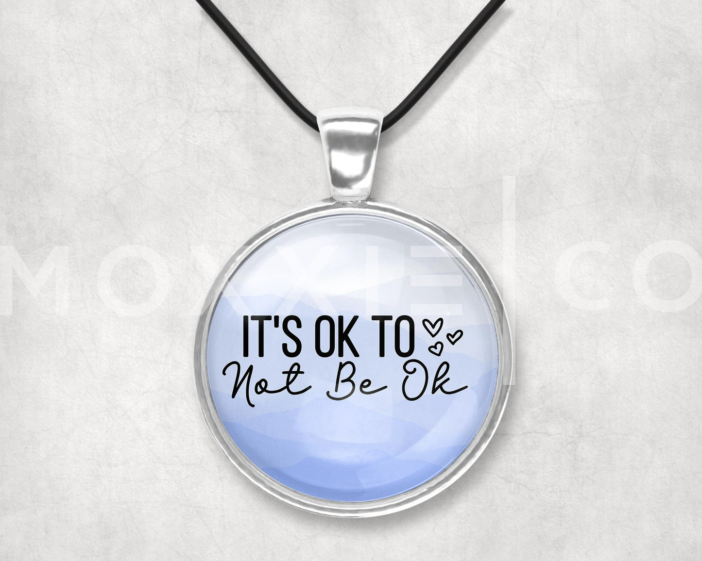 It's OK to Not Be OK Mental Health Anxiety Awareness Pendant Necklace Jewelry // Gifts for Her // Best Friend Gift // Keychain