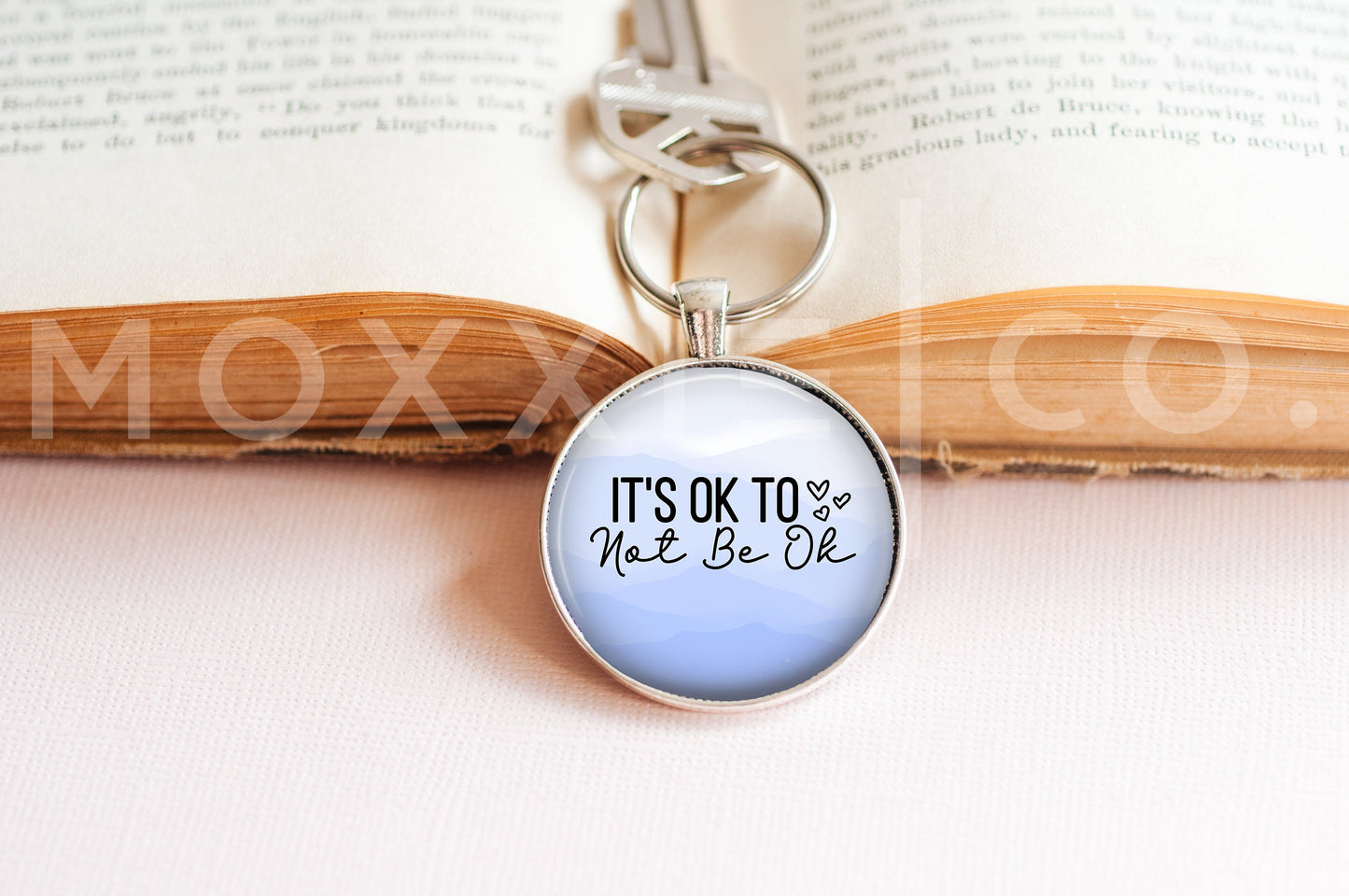 It's OK to Not Be OK Mental Health Anxiety Awareness Pendant Necklace Jewelry // Gifts for Her // Best Friend Gift // Keychain
