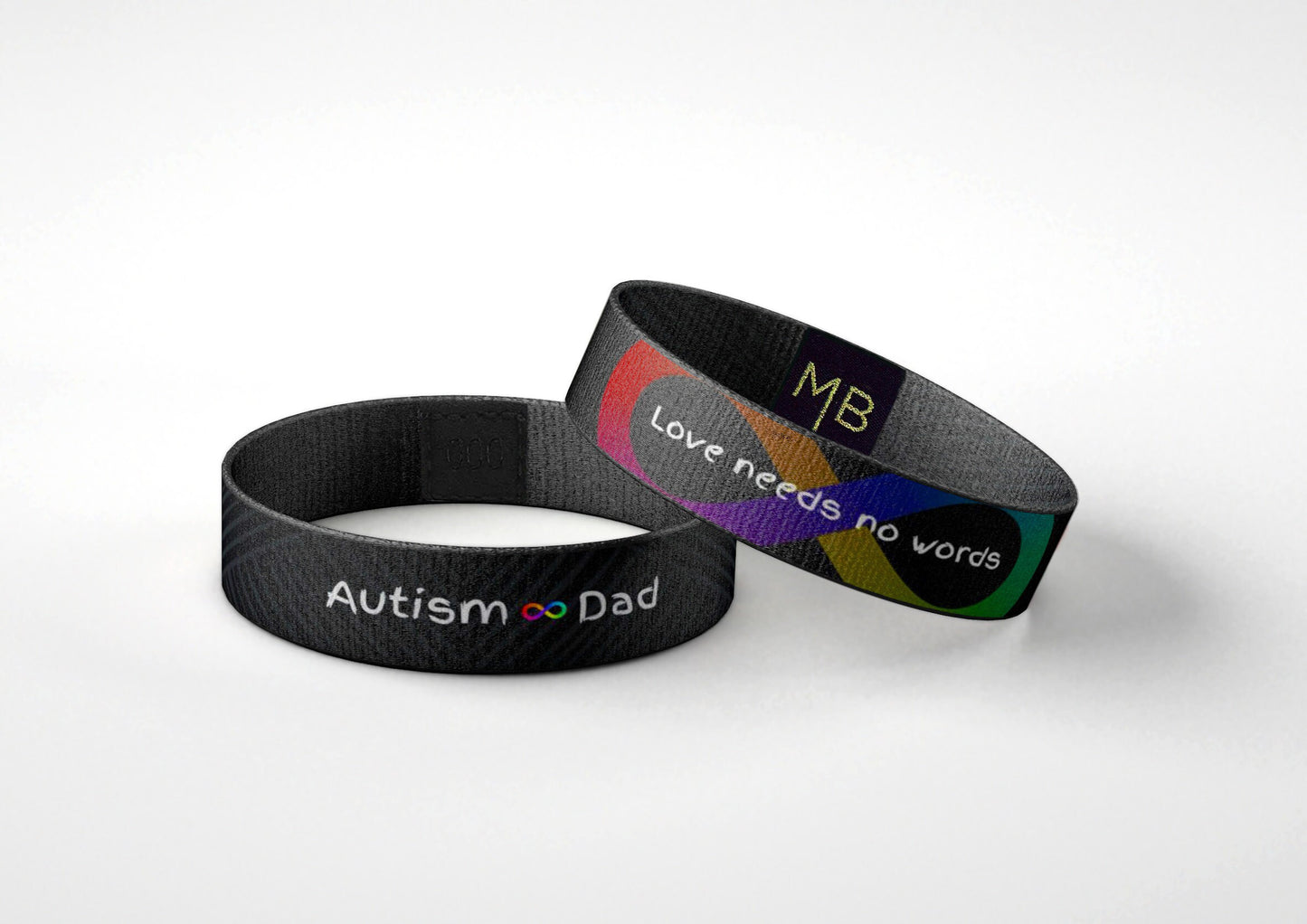 Autism Dad Motivational Awareness Wristband Reversible Bracelet // Gifts for Him // Inspirational Gifts // Love Needs No Words