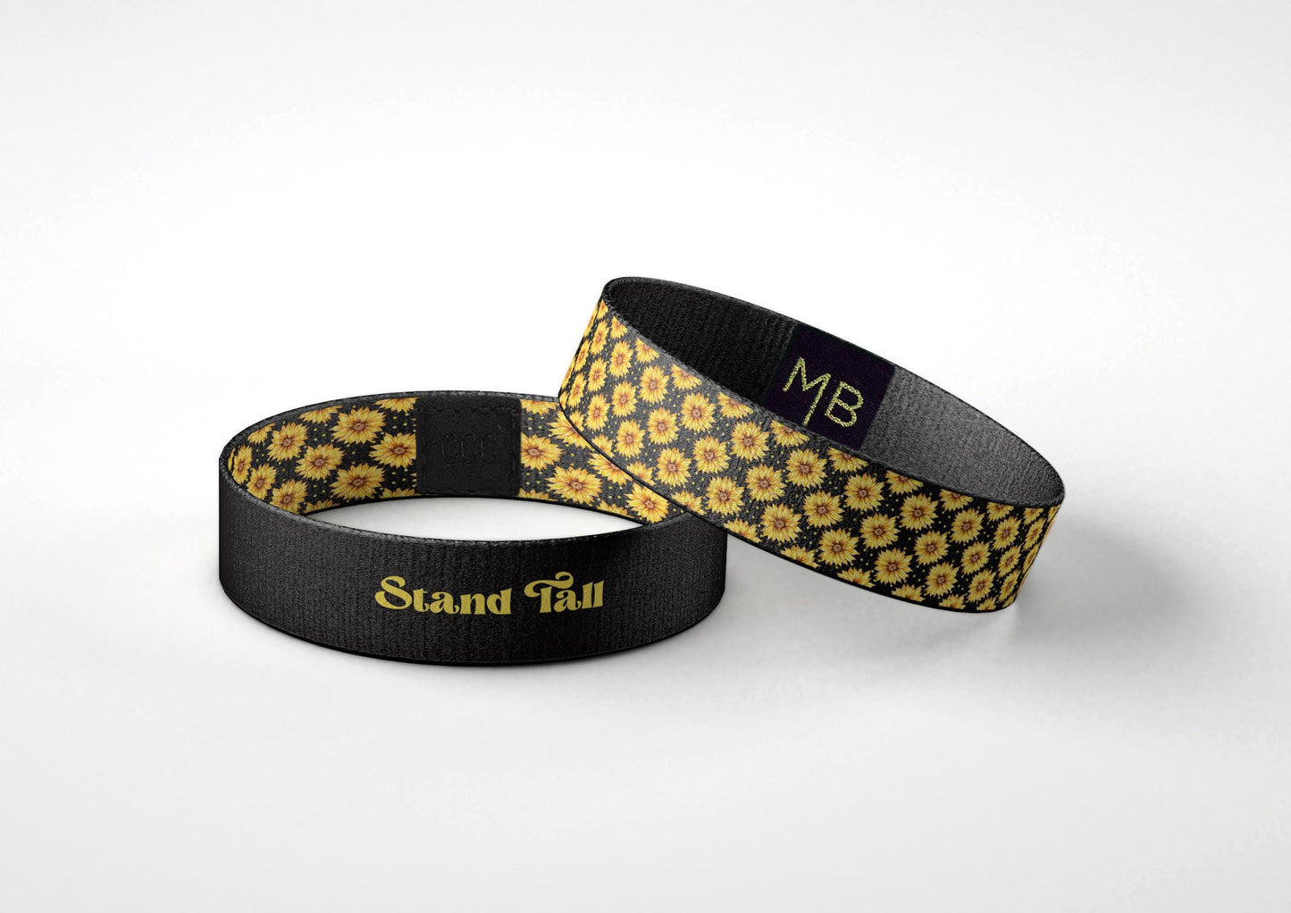 Stand tall sunflowers retro // Motivational Wristband Bracelet // Gifts for Her // Gifts for Him // Inspirational Gifts