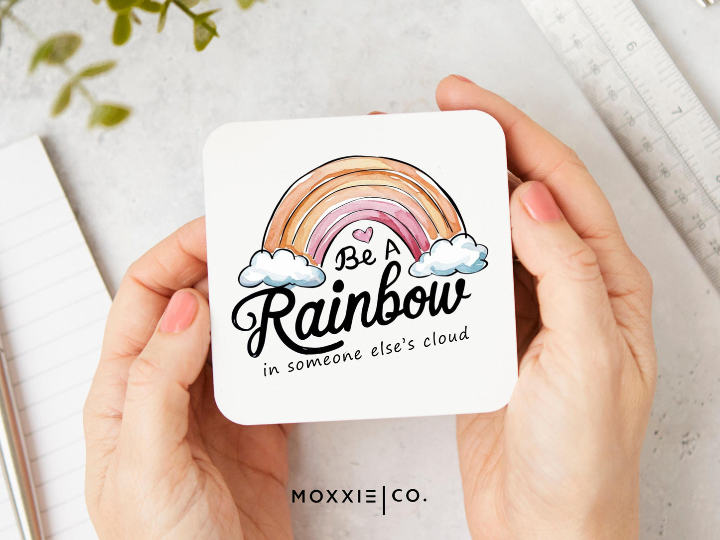 Be a Rainbow in Someone Elses Cloud Motivational Magnet | Uplifting Gift | Mental Health Awareness - Moxxie Co.