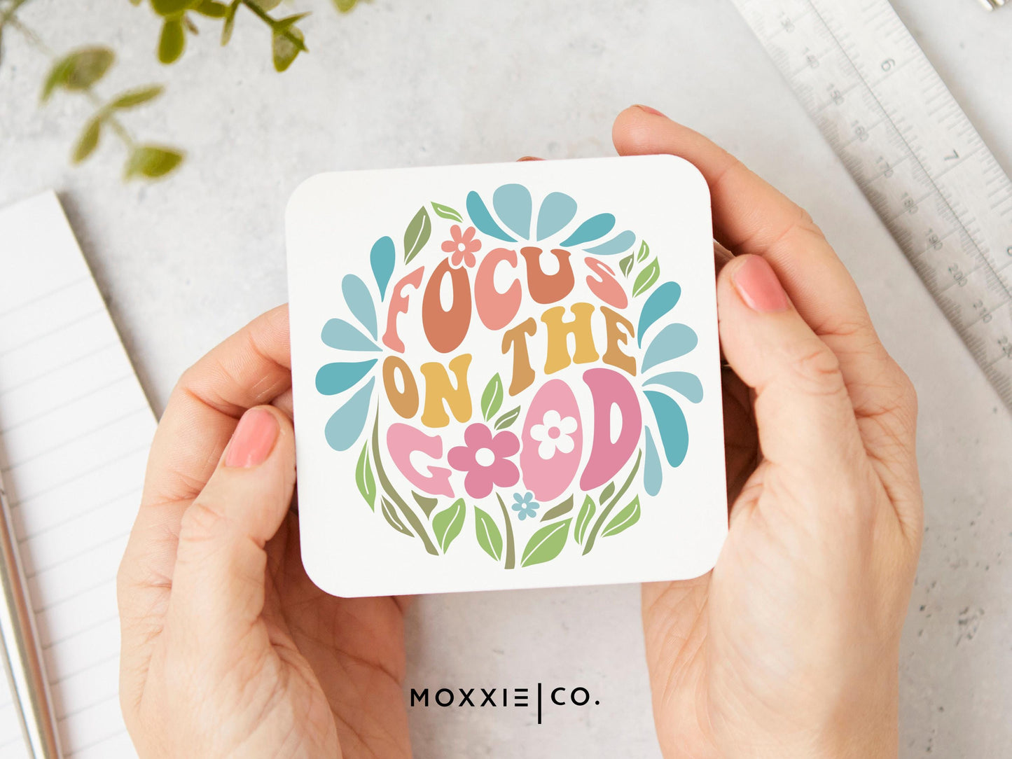 Focus on the Good" Motivational Magnet | Mental Health Awareness Uplifting Gift - Moxxie Co.
