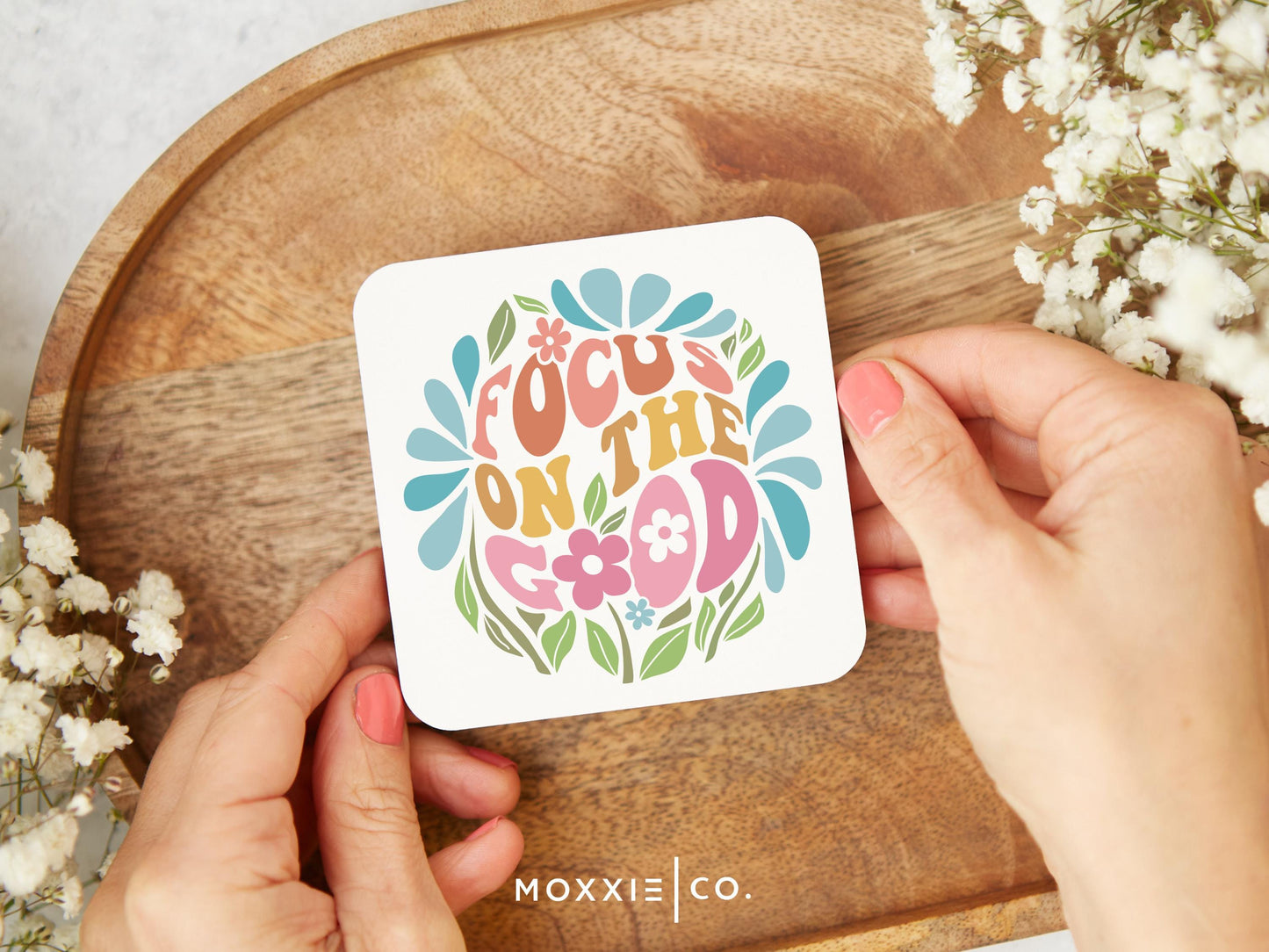 Focus on the Good" Motivational Magnet | Mental Health Awareness Uplifting Gift - Moxxie Co.