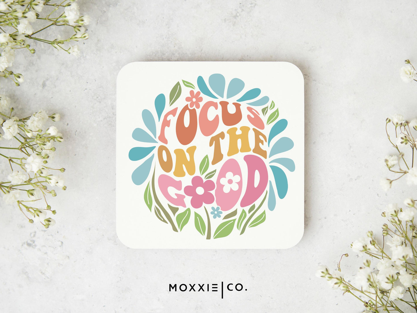 Focus on the Good" Motivational Magnet | Mental Health Awareness Uplifting Gift - Moxxie Co.