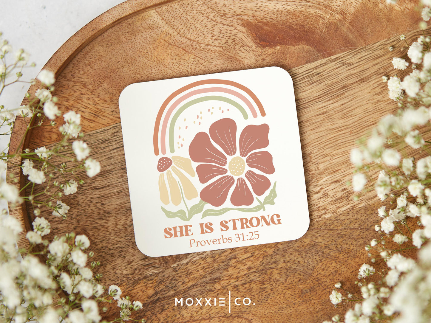 She is Strong Proverbs 31:25 Motivational Magnet | Bible Verse Inspirational Gift for Women - Moxxie Co.