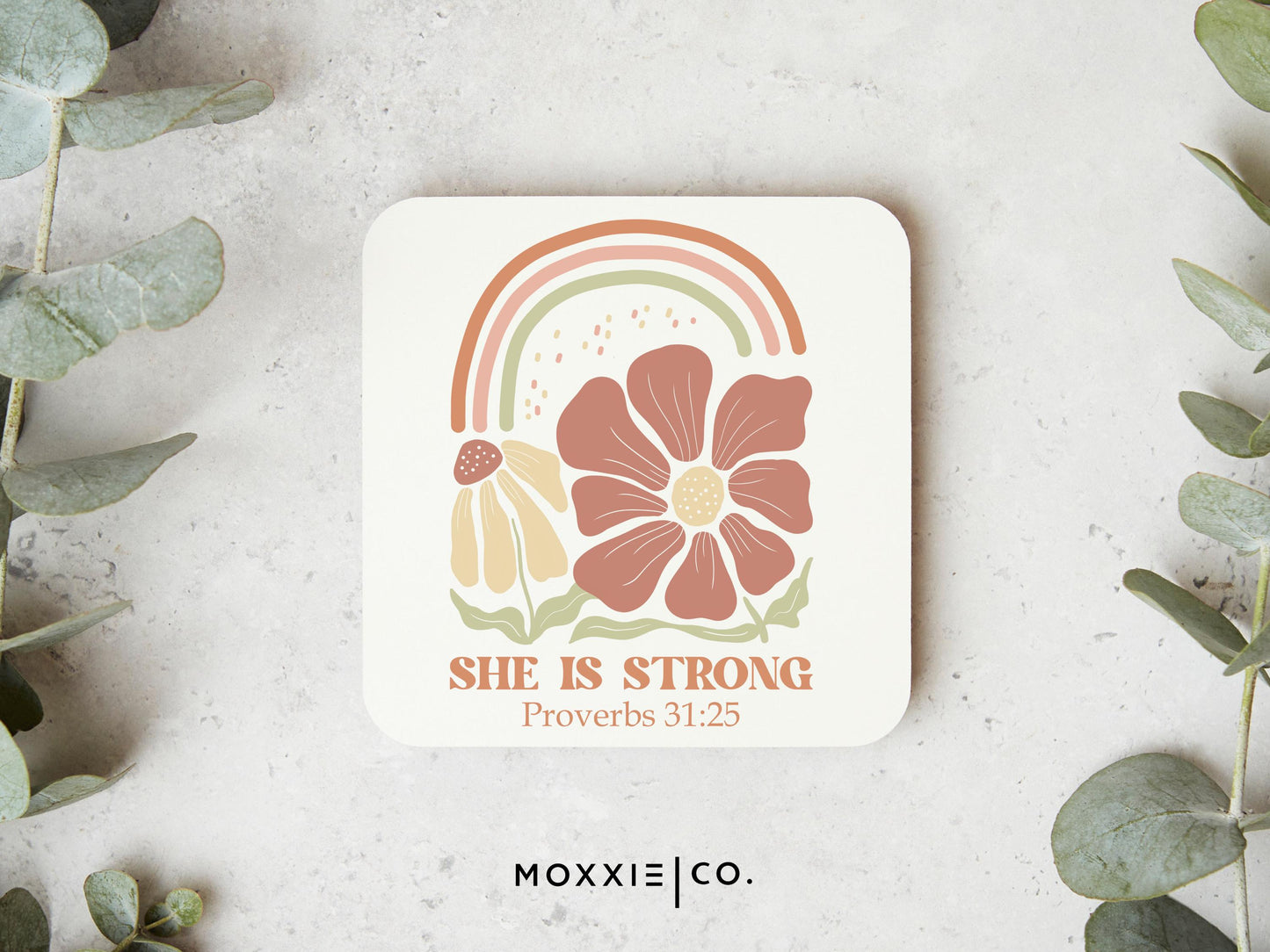 She is Strong Proverbs 31:25 Motivational Magnet | Bible Verse Inspirational Gift for Women - Moxxie Co.