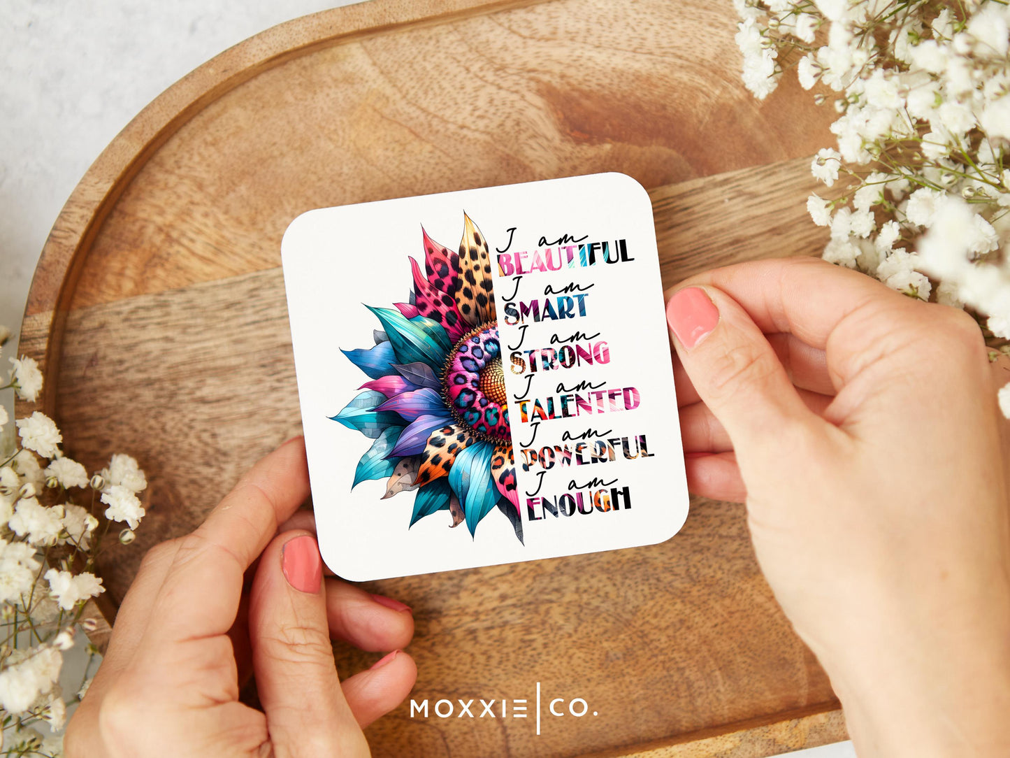 I am Beautiful I Am Smart I am Strong Mantras Motivational Magnet | Inspirational Gift - Moxxie Co.