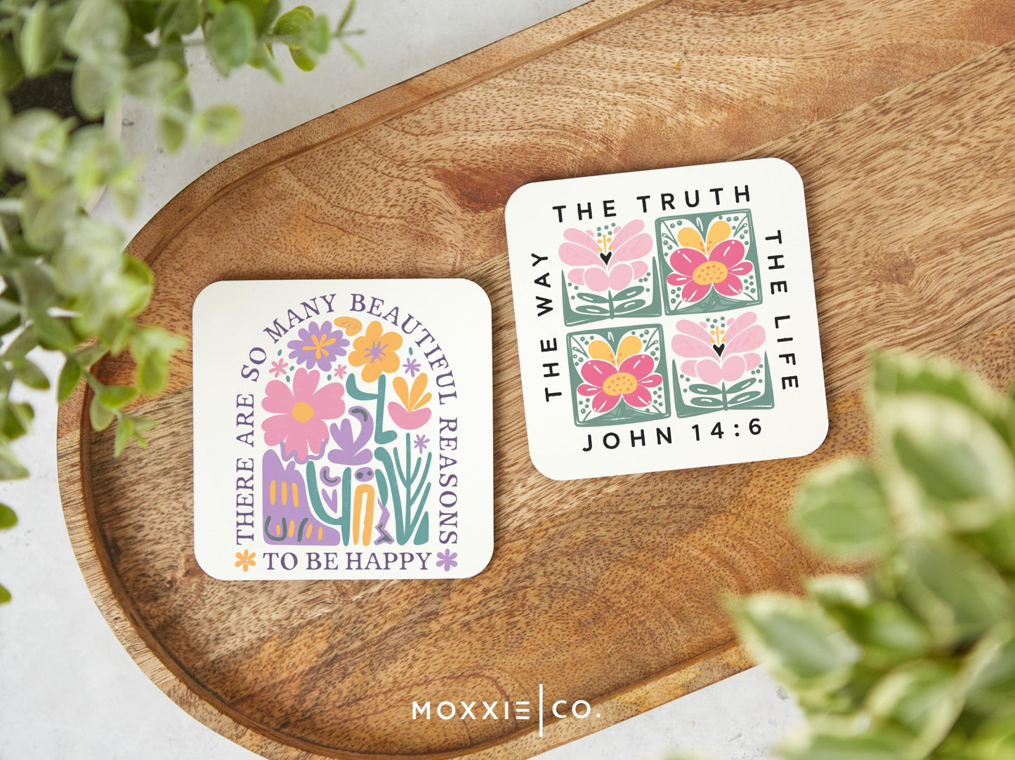 There are so many Beautiful Reasons to be Happy Floral Pastel Bible Verse Quote Motivational Magnet | Inspirational Gift - Moxxie Co.