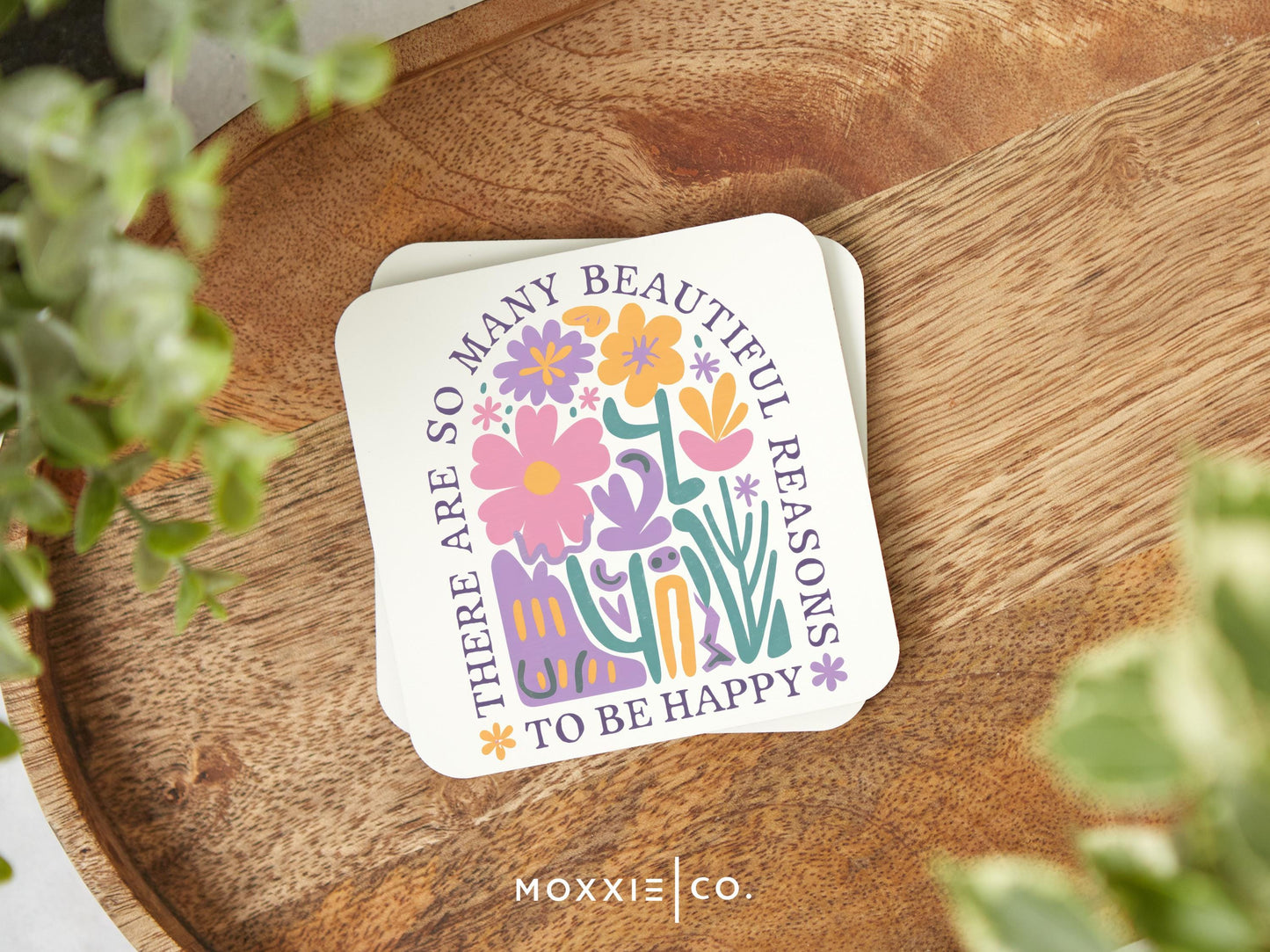 There are so many Beautiful Reasons to be Happy Floral Pastel Bible Verse Quote Motivational Magnet | Inspirational Gift - Moxxie Co.
