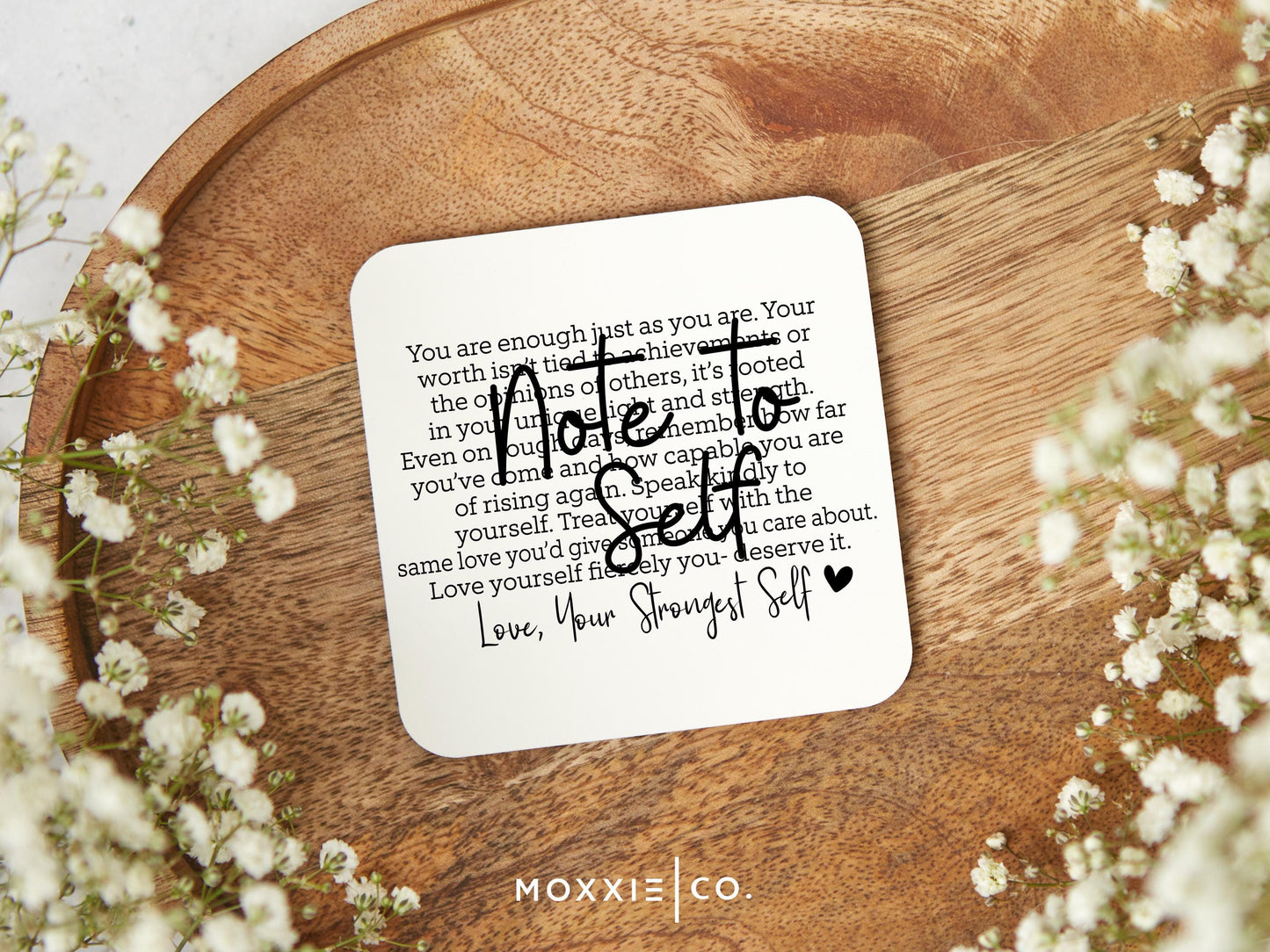 Note to Self Minimalistic Motivational Magnet | Inspirational Gift - Moxxie Co.