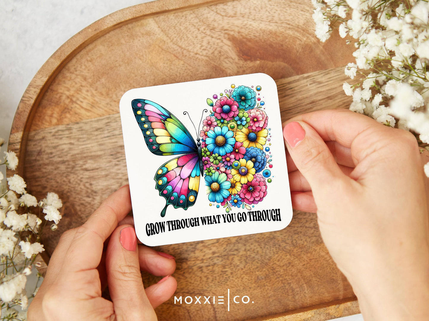 Grow Through What You Go Through Butterfly Bible Verse Motivational Magnet | Inspirational Gift - Moxxie Co.