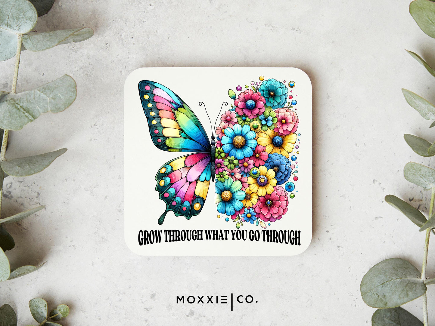 Grow Through What You Go Through Butterfly Bible Verse Motivational Magnet | Inspirational Gift - Moxxie Co.