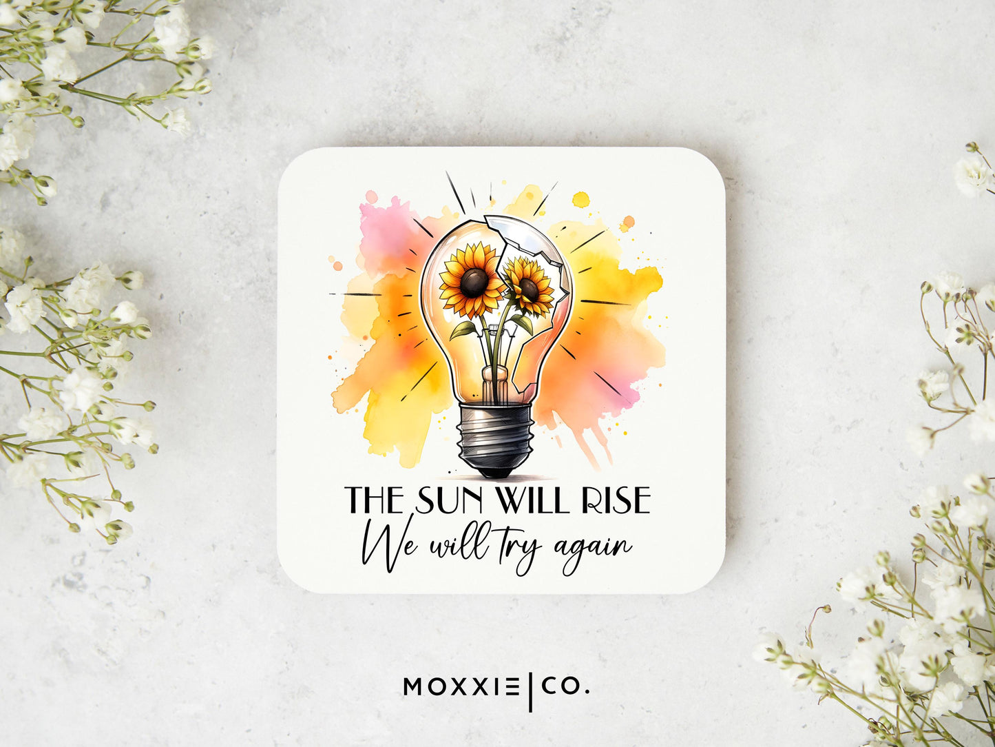 The Sun Will Rise We Will Try Again Motivational Magnet | Inspirational Gift - Moxxie Co.