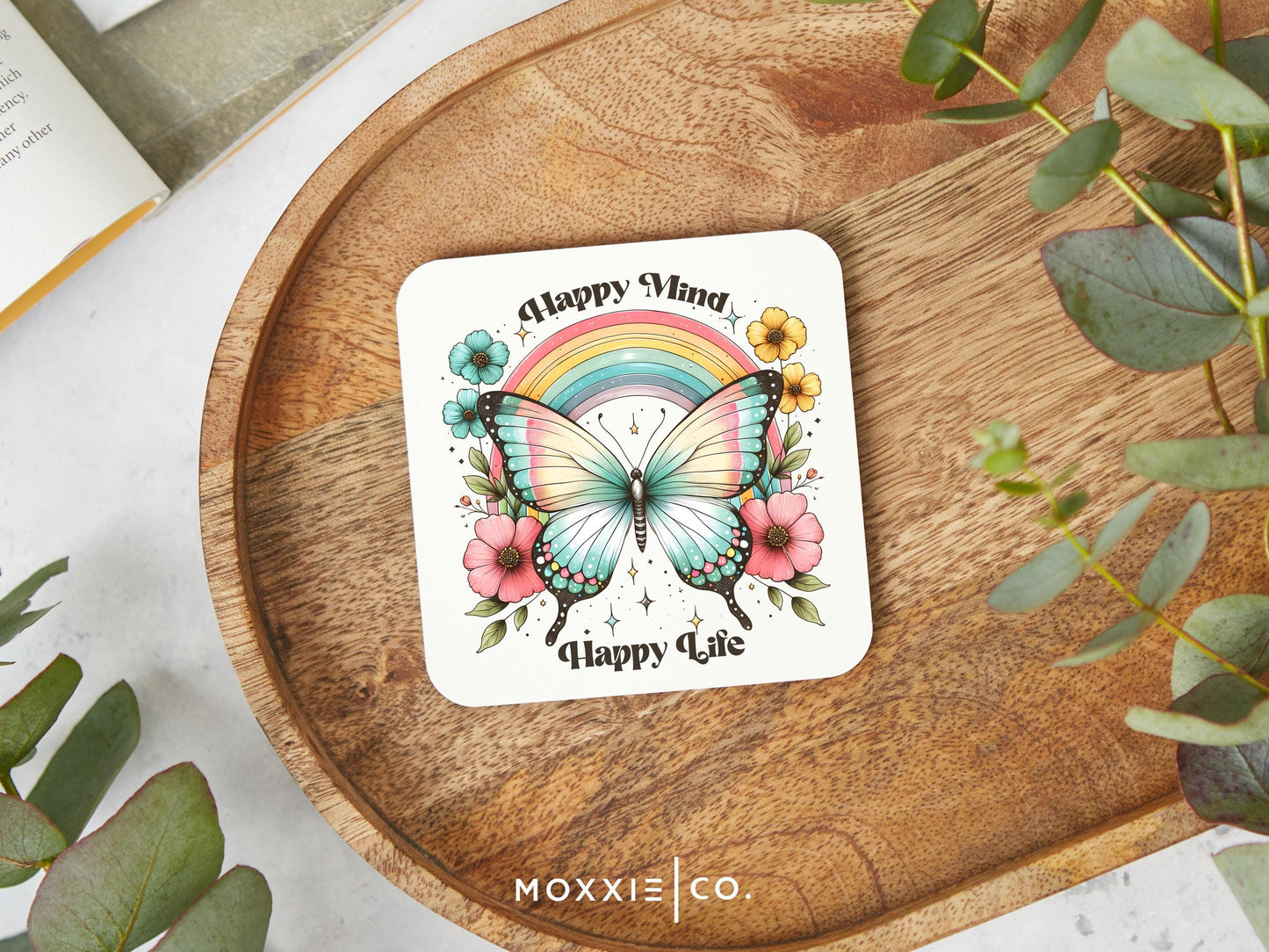 Happy Mind Happy Life Motivational Magnet | Inspirational Gift - Moxxie Co.