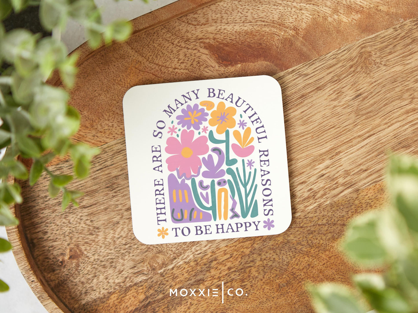 There are so many Beautiful Reasons to be Happy Floral Pastel Bible Verse Quote Motivational Magnet | Inspirational Gift - Moxxie Co.