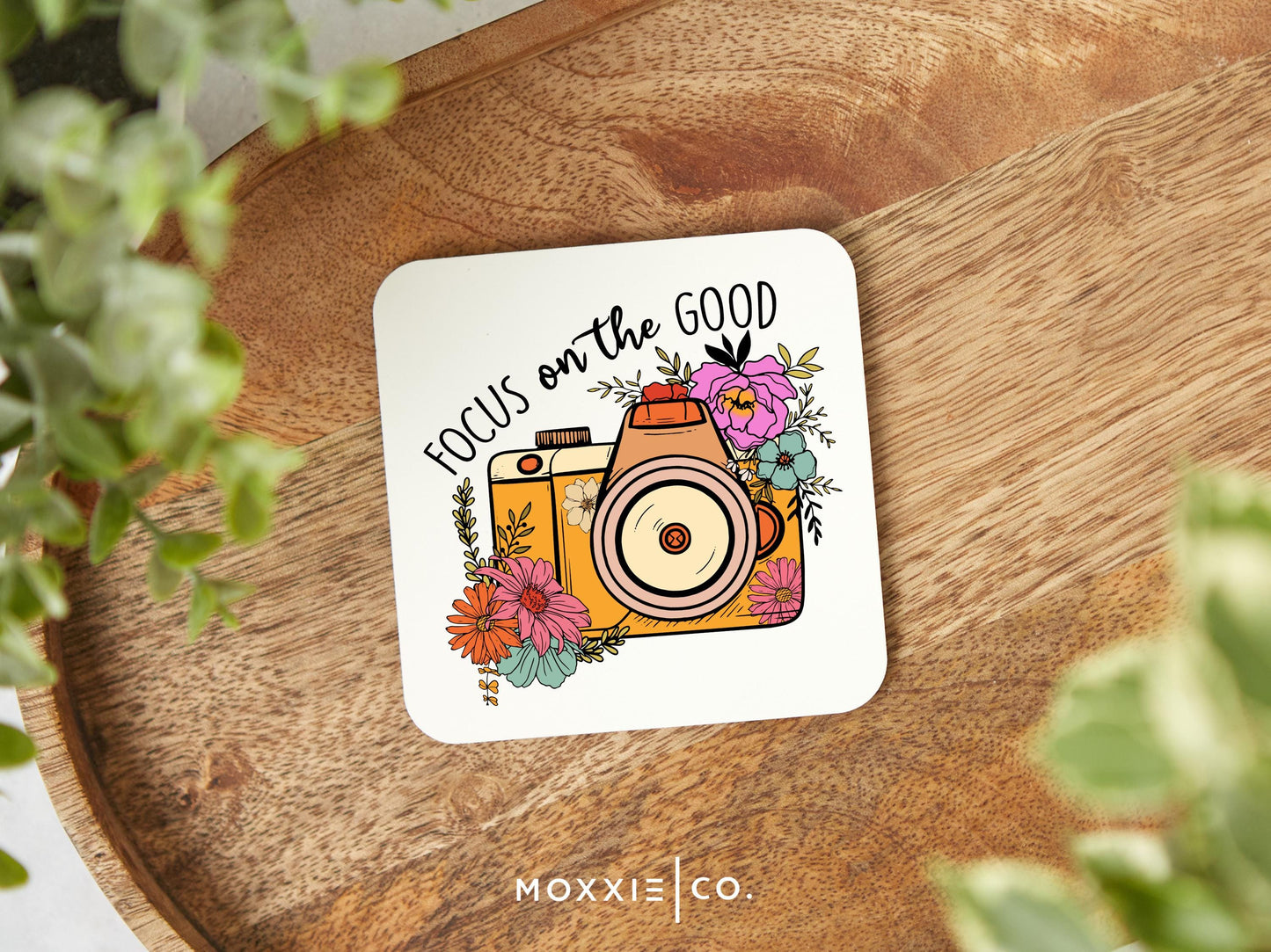 Focus on the Good Vintage Floral Camera Motivational Magnet | Inspirational Gift - Moxxie Co.