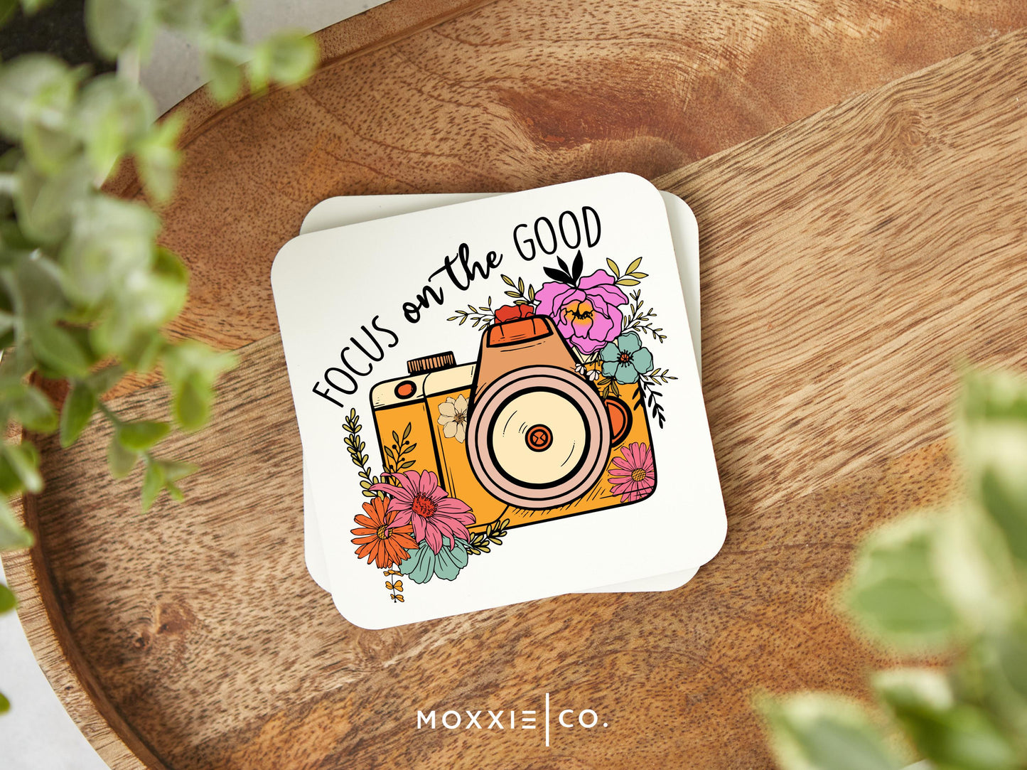 Focus on the Good Vintage Floral Camera Motivational Magnet | Inspirational Gift - Moxxie Co.