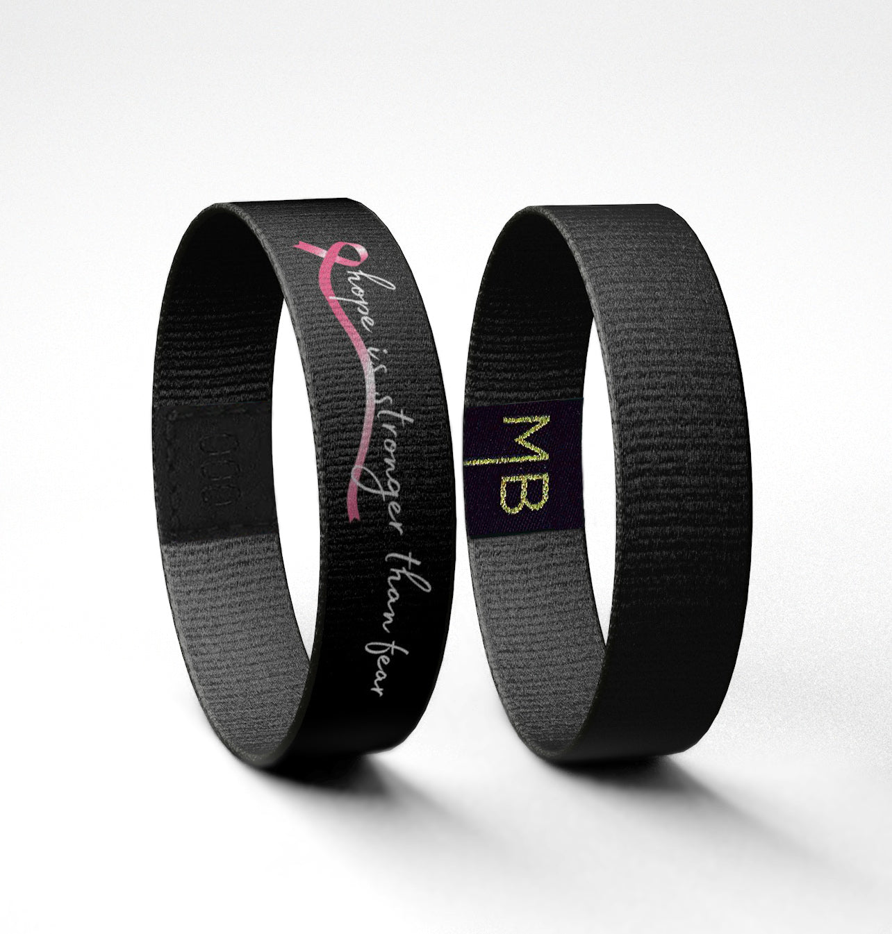 Cancer Support Wristband 'Hope is Stronger than Fear' Moxxie Co