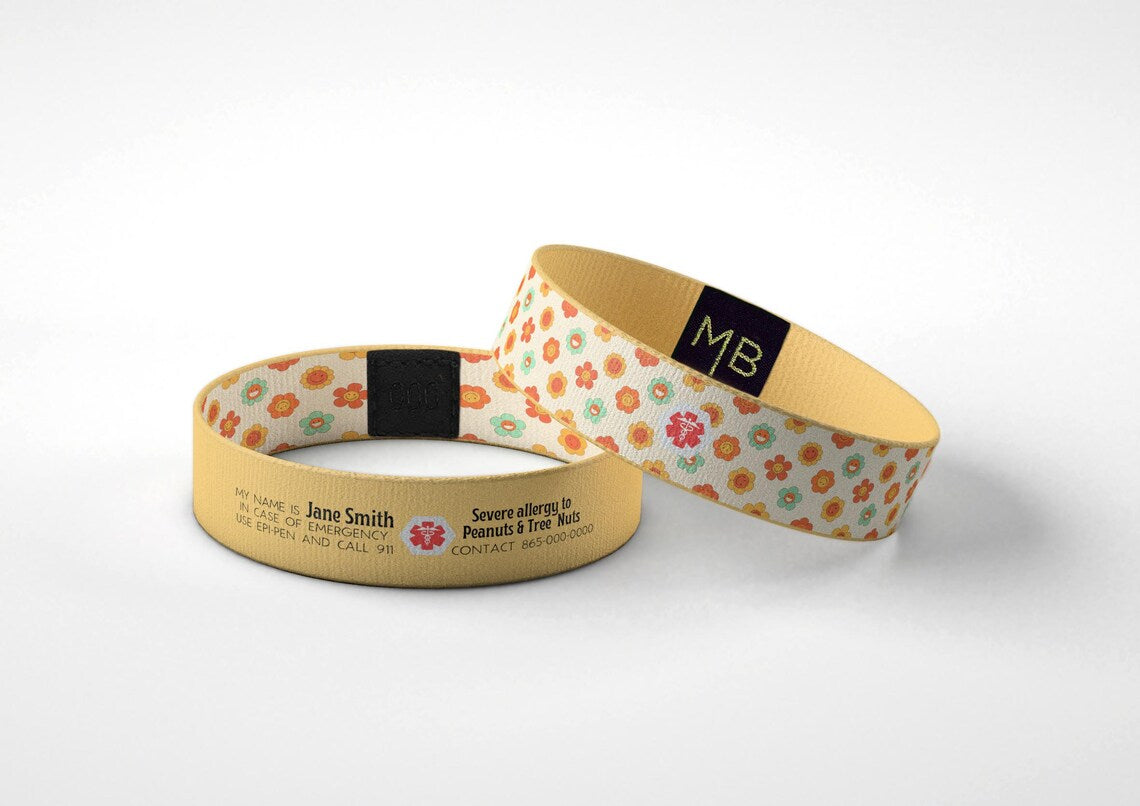 Custom Adult Medical Alert Wristband – Personalized ID Band for Allergies, Diabetes, Epilepsy & More – Non-Silicone, Soft & Comfortable