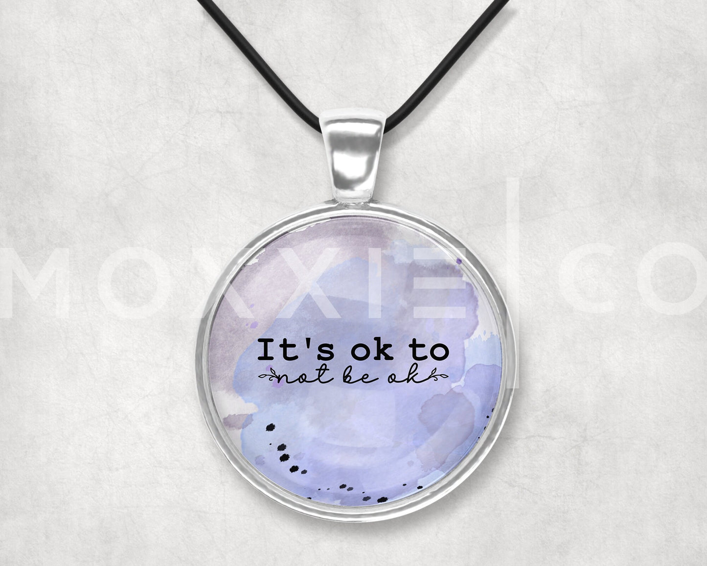 It's Ok to Not Be Ok Mental Health Anxiety Awareness Pendant Necklace Jewelry // Gift for Her // Best Friend Gift // Popular Now // Keychain