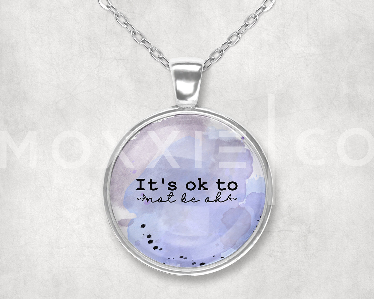 It's Ok to Not Be Ok Mental Health Anxiety Awareness Pendant Necklace Jewelry // Gift for Her // Best Friend Gift // Popular Now // Keychain