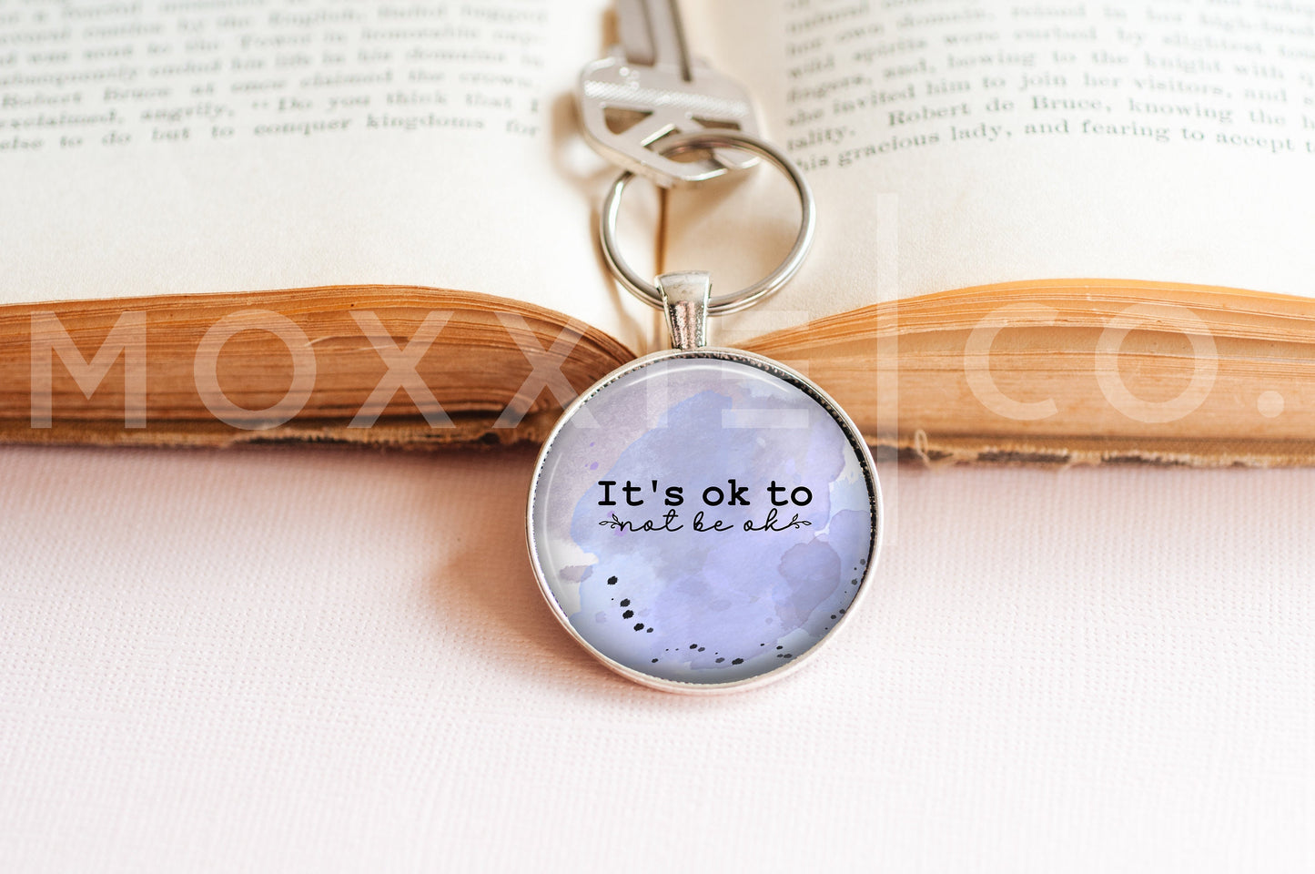 It's Ok to Not Be Ok Mental Health Anxiety Awareness Pendant Necklace Jewelry // Gift for Her // Best Friend Gift // Popular Now // Keychain