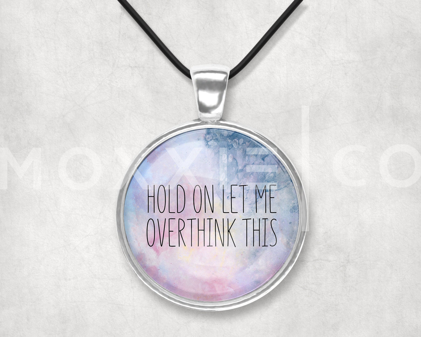 Hold on Let Me Overthink This Funny Pendant Necklace Jewelry // Gift for Her // Best Friend Gift // ADHD Funny Sarcastic Gift // Keychain