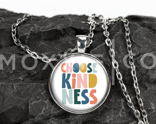 Choose Kindness Mental Health Awareness Pendant Necklace Jewelry // Gifts for Her // Best Friend Gift // Popular Now // Keychain