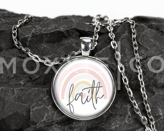 Faith Rainbow Mental Health Awareness Pendant Necklace Jewelry // Gifts for Her // Best Friend Gift // Spiritual // Keychain