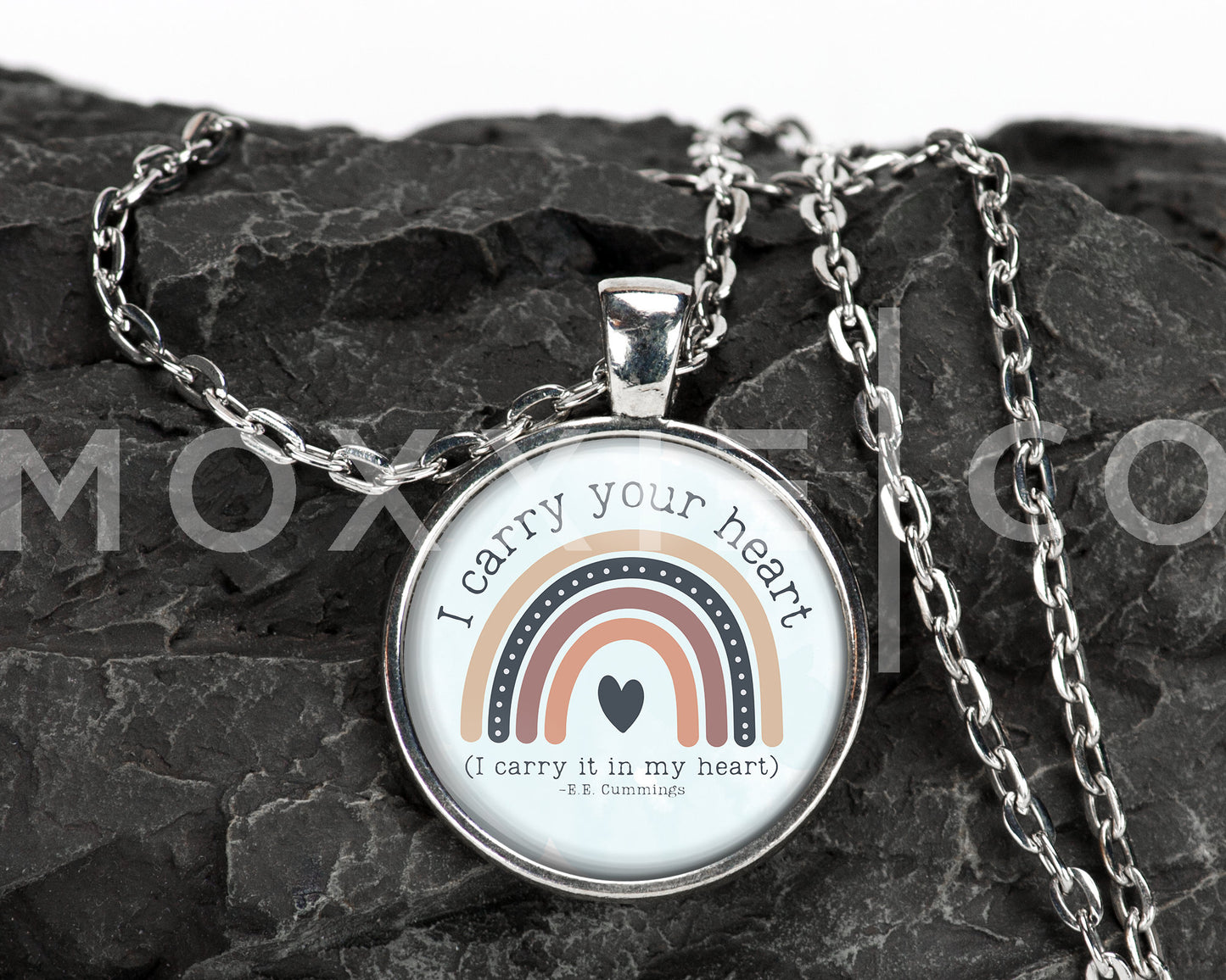 I Carry Your Heart Quote Necklace / Mental Health Anxiety Loss Grief Support Awareness Pendant Necklace Jewelry // Gifts for Her // Keychain