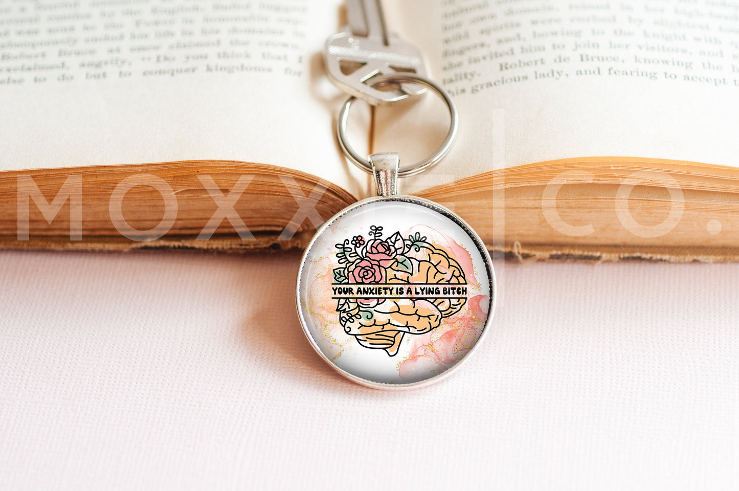 Your Anxiety is a Lying Bitch // Mental Health Anxiety Depression ADHD Awareness Pendant Necklace Jewelry // Funny Gifts for Her // Keychain