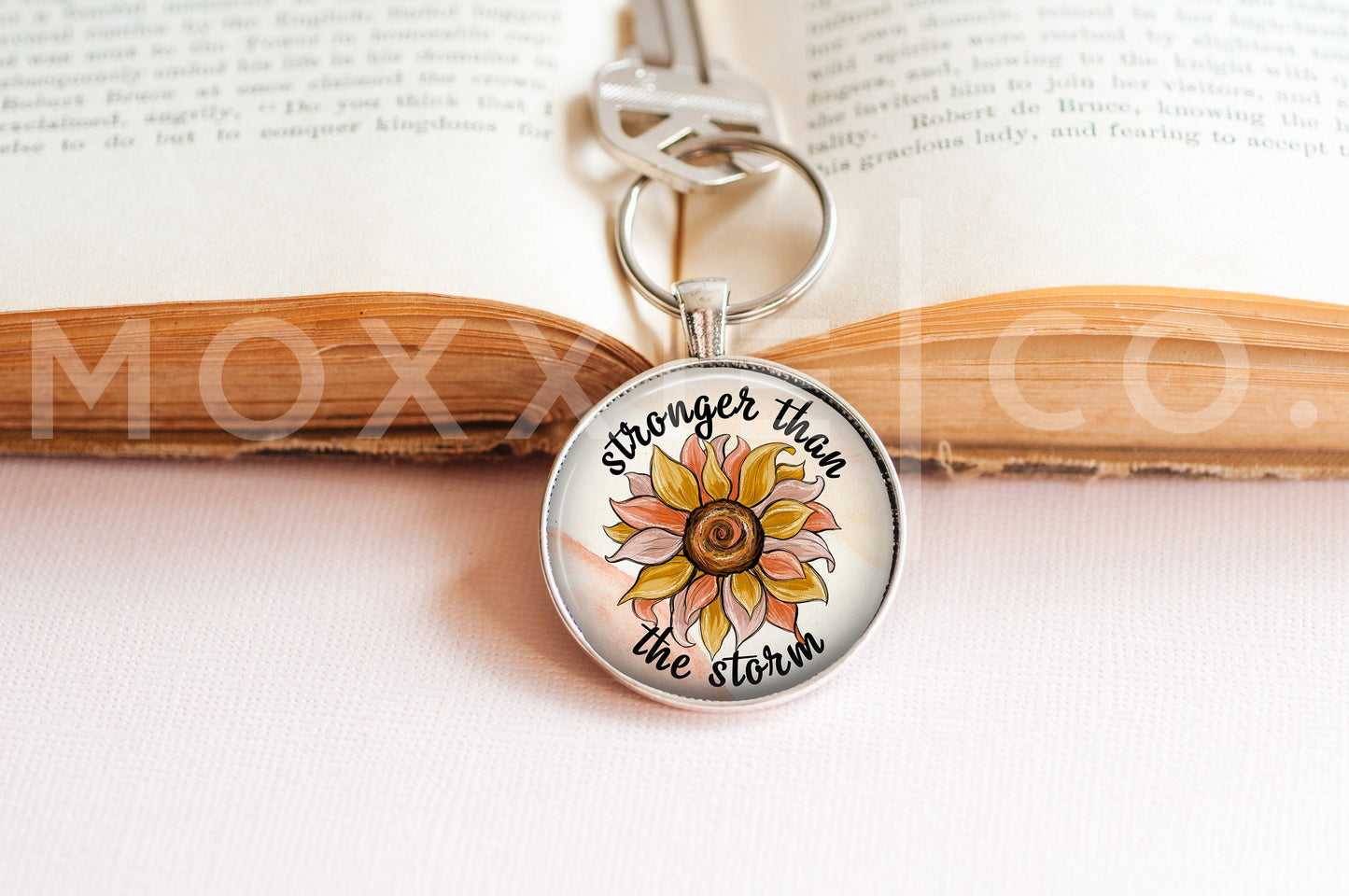 Stronger than the Storm Mental Health Anxiety Depression Grief ADHD Awareness Support Pendant Necklace Jewelry // Gifts for Her // Keychain