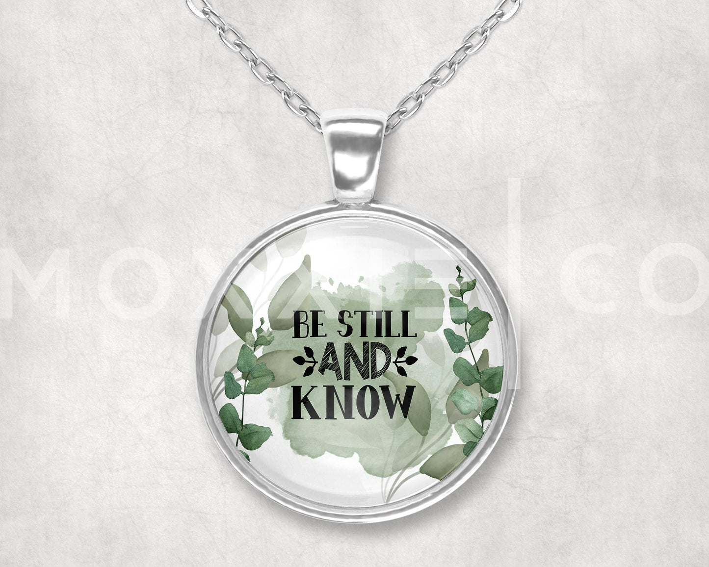 Be Still and Know Mental Health Awareness Spiritual Pendant Necklace Silver Jewelry // Gifts for Her // Best Friend Gift // Keychain