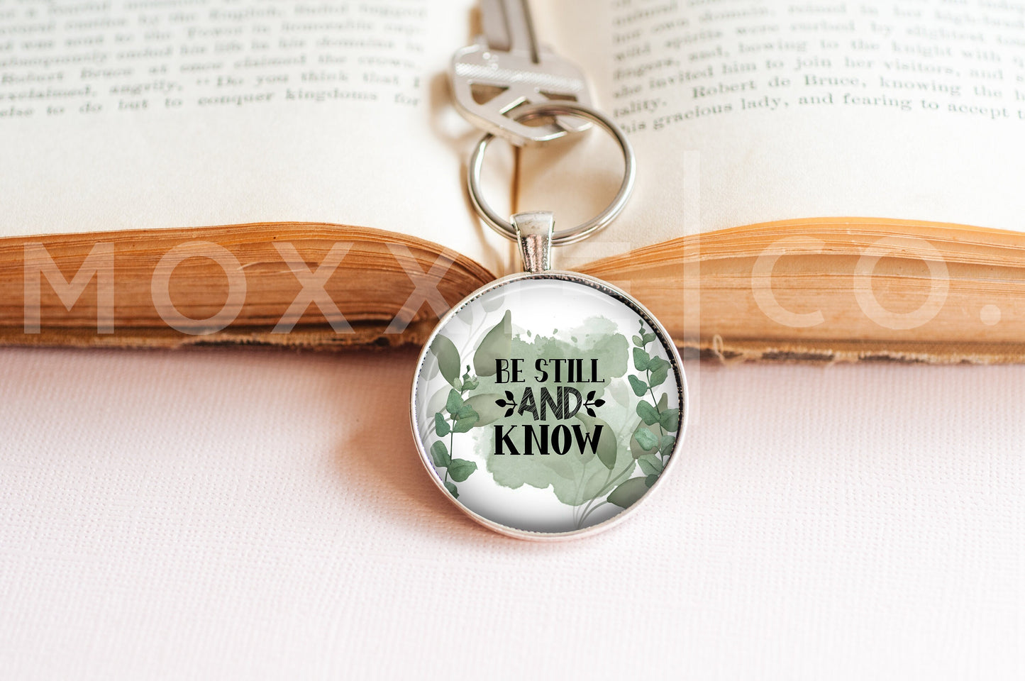 Be Still and Know Mental Health Awareness Spiritual Pendant Necklace Silver Jewelry // Gifts for Her // Best Friend Gift // Keychain