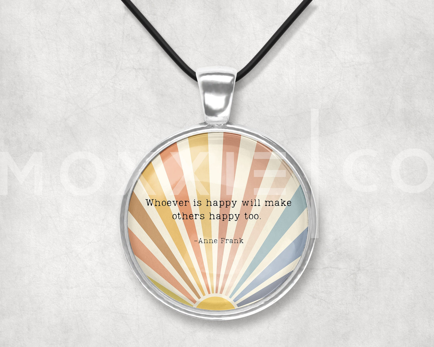 Make Others Happy Quote Mental Health Anxiety Depression Grief ADHD Awareness Support Pendant Necklace Jewelry // Gifts for Her // Keychain