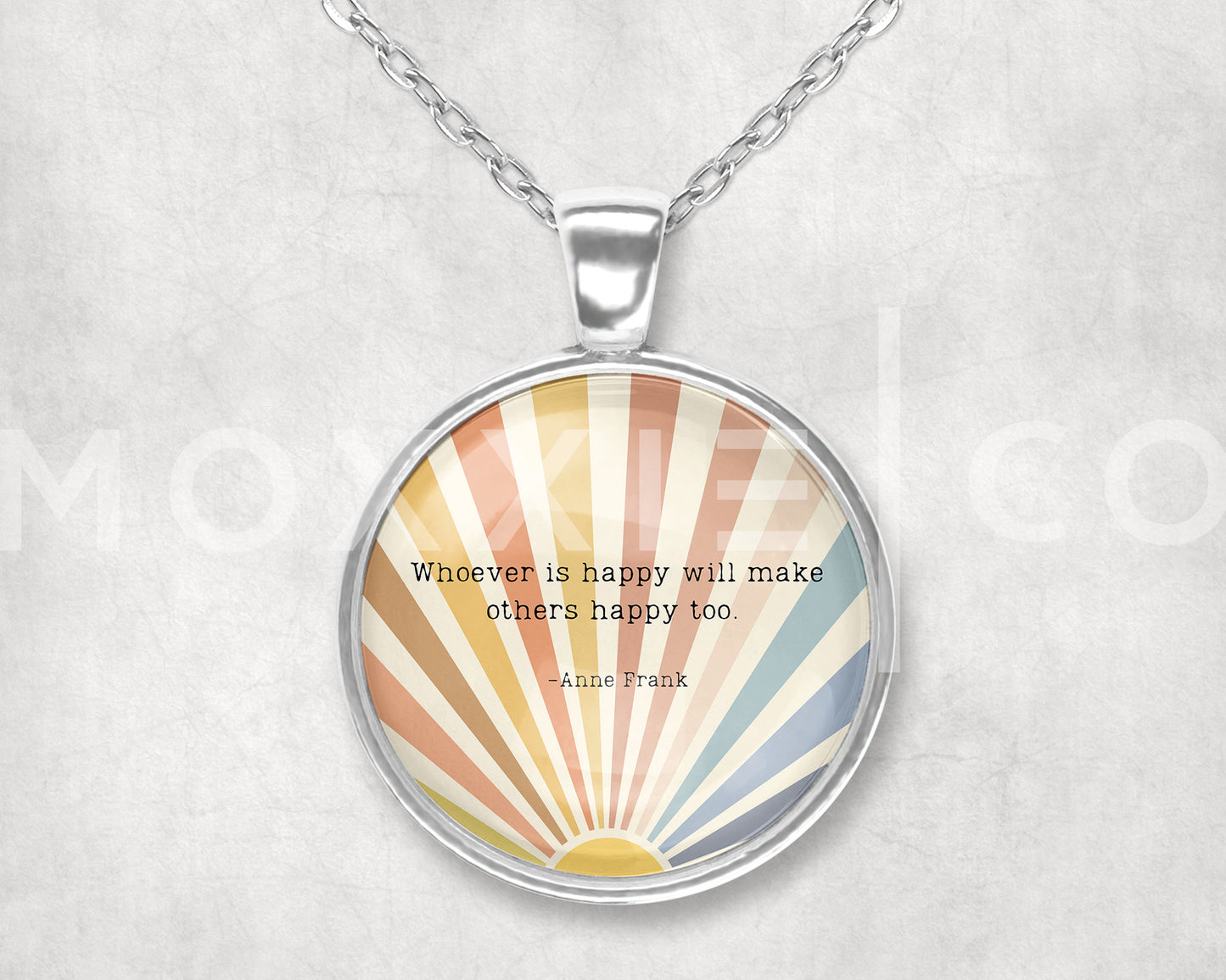 Make Others Happy Quote Mental Health Anxiety Depression Grief ADHD Awareness Support Pendant Necklace Jewelry // Gifts for Her // Keychain
