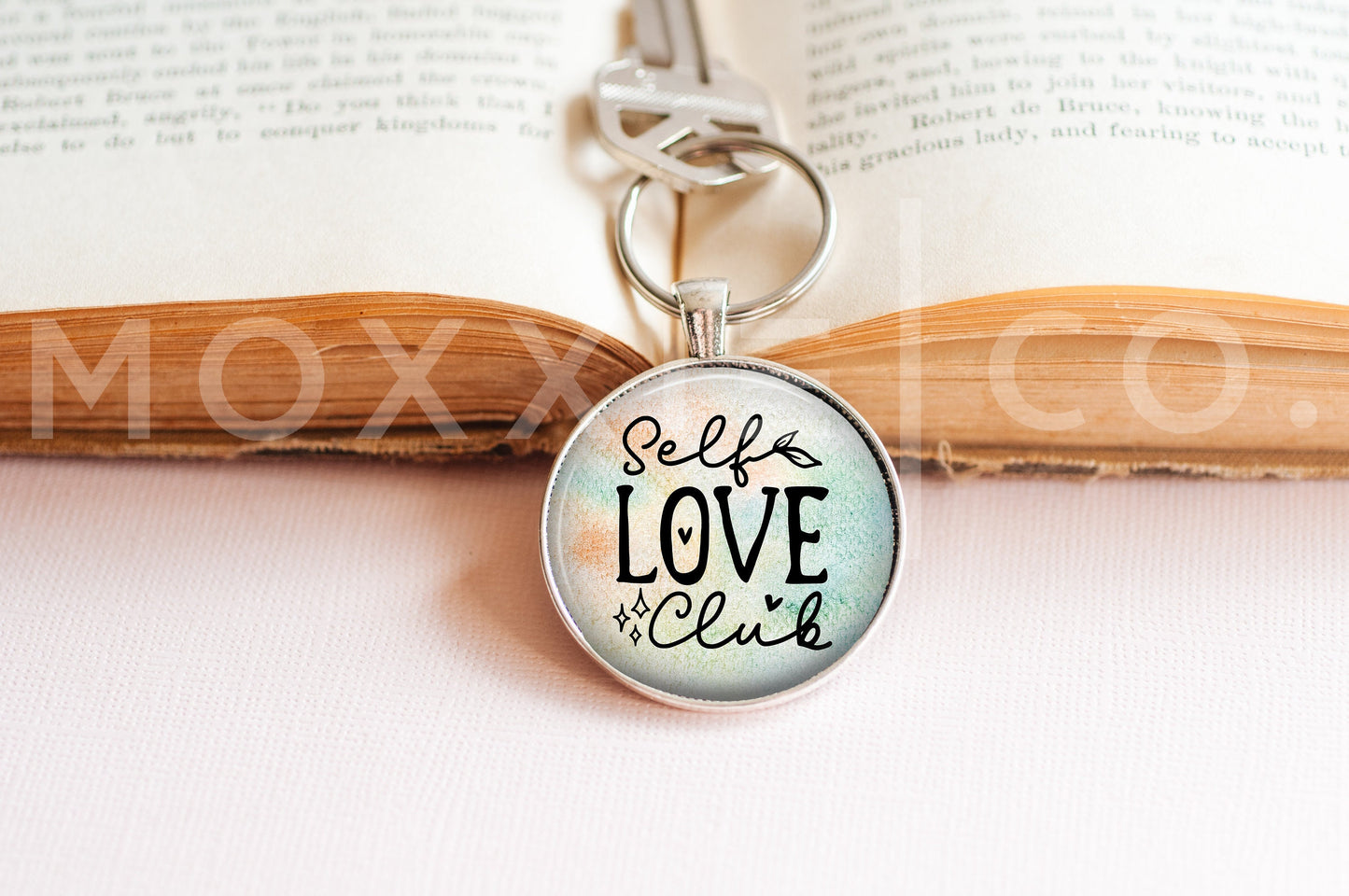 Self Love Club Mental Health Anxiety Depression ADHD Awareness Pendant Necklace Jewelry // Gifts for Her // Best Friend Gift // Keychain