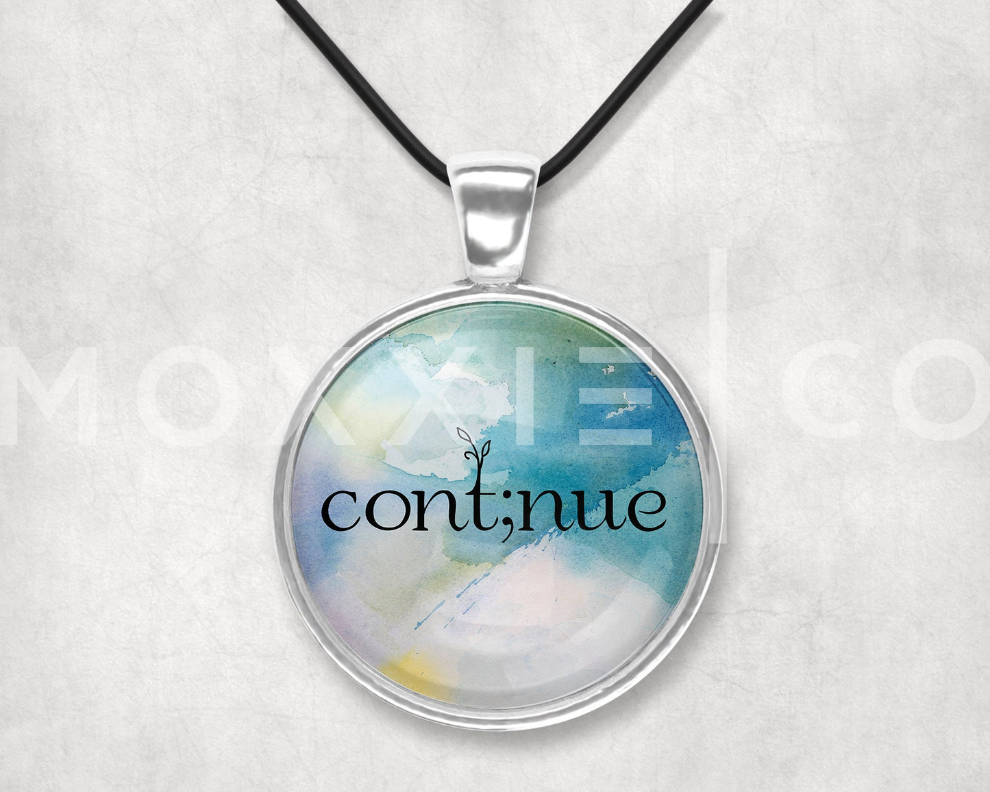 Continue Semicolon ; Mental Health Anxiety Depression Suicide Awareness Support Pendant Necklace Jewelry // Gifts for Her // Keychain