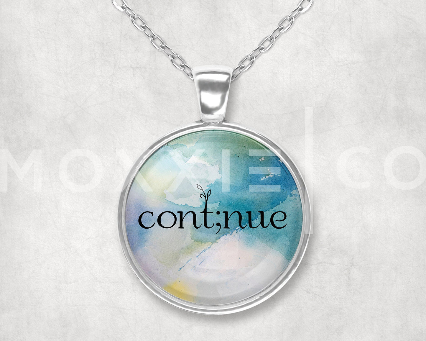 Continue Semicolon ; Mental Health Anxiety Depression Suicide Awareness Support Pendant Necklace Jewelry // Gifts for Her // Keychain