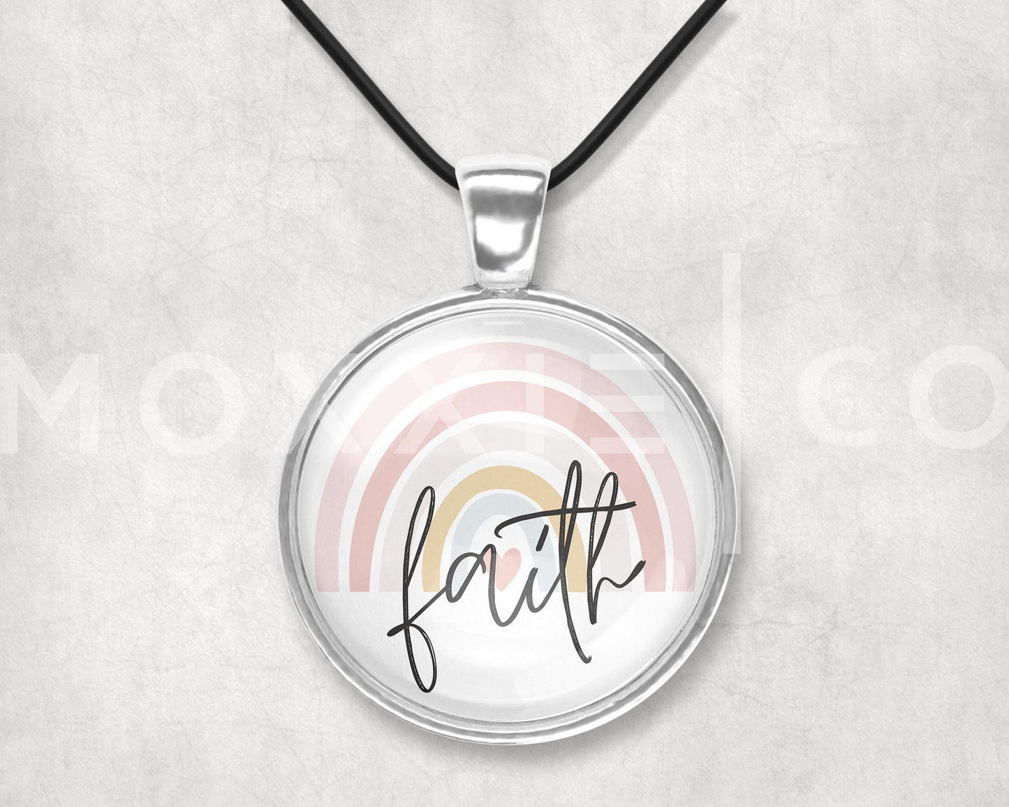 Faith Rainbow Mental Health Awareness Pendant Necklace Jewelry // Gifts for Her // Best Friend Gift // Spiritual // Keychain