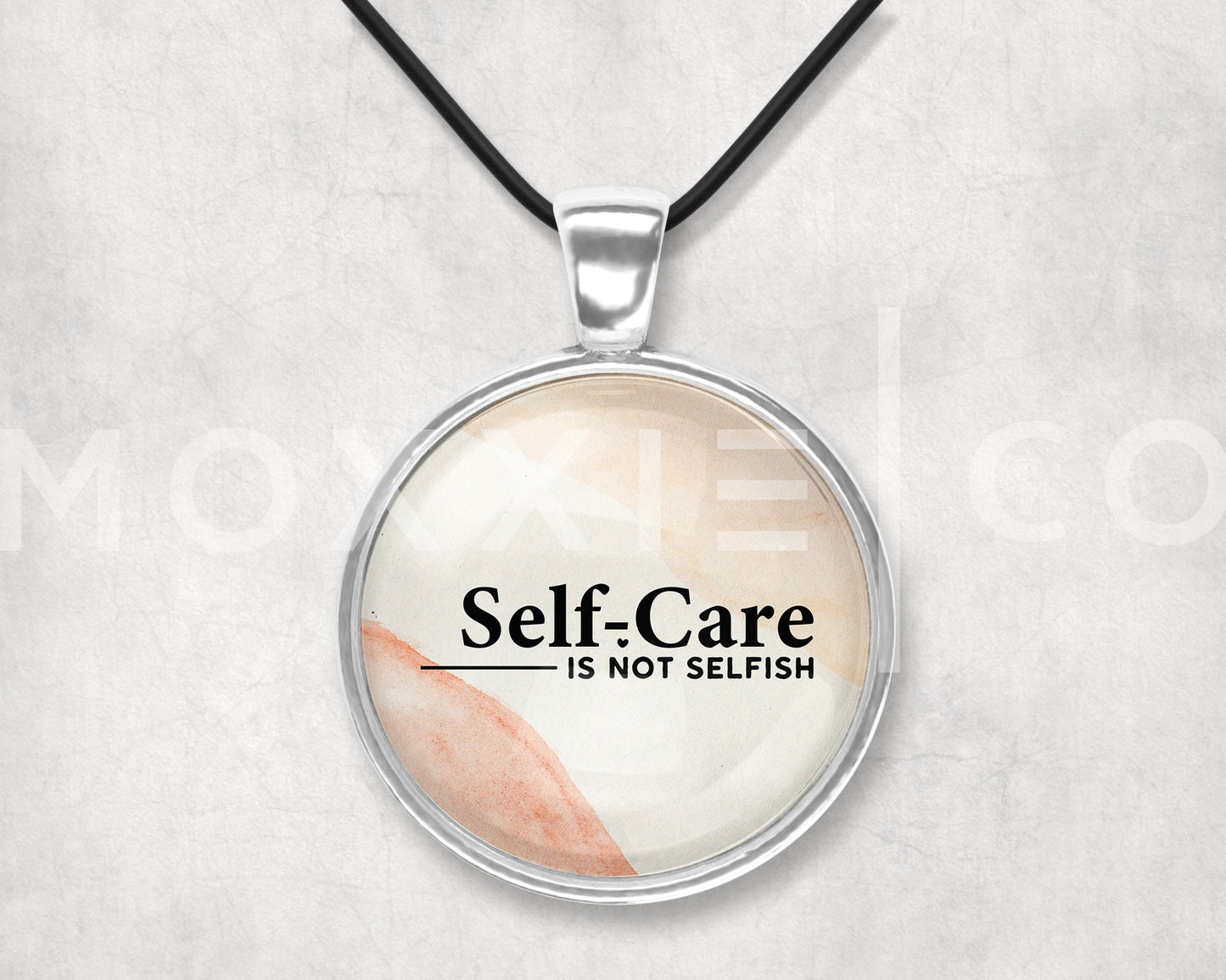 Self Care is Not Selfish Mental Health Anxiety Depression ADHD Awareness Support Pendant Necklace Jewelry // Gifts for Her // Keychain