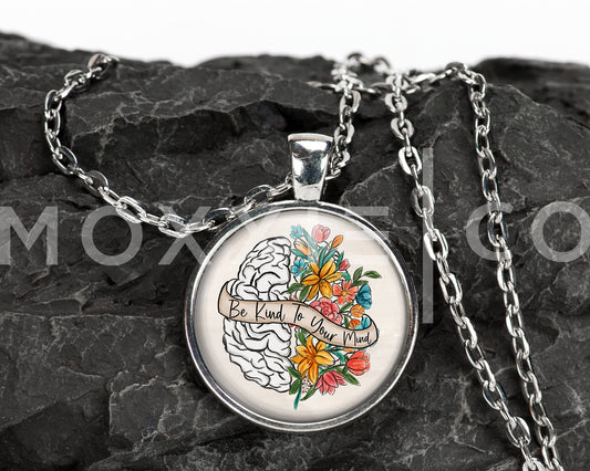 Be Kind to Your Mind Mental Health Awareness Pendant Necklace Jewelry // Gift for Her // Best Friend Gift // Popular Now // Keychain
