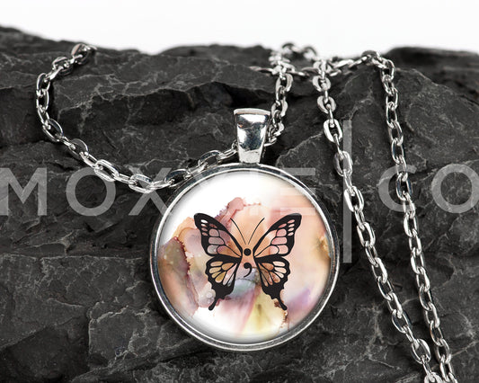 Butterfly Semicolon ; Mental Health Suicide Awareness Pendant Necklace Jewelry // Gifts for Her // Best Friend Gift // Keychain