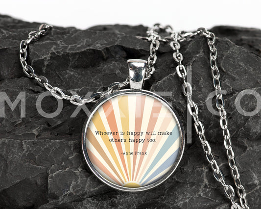 Make Others Happy Quote Mental Health Anxiety Depression Grief ADHD Awareness Support Pendant Necklace Jewelry // Gifts for Her // Keychain