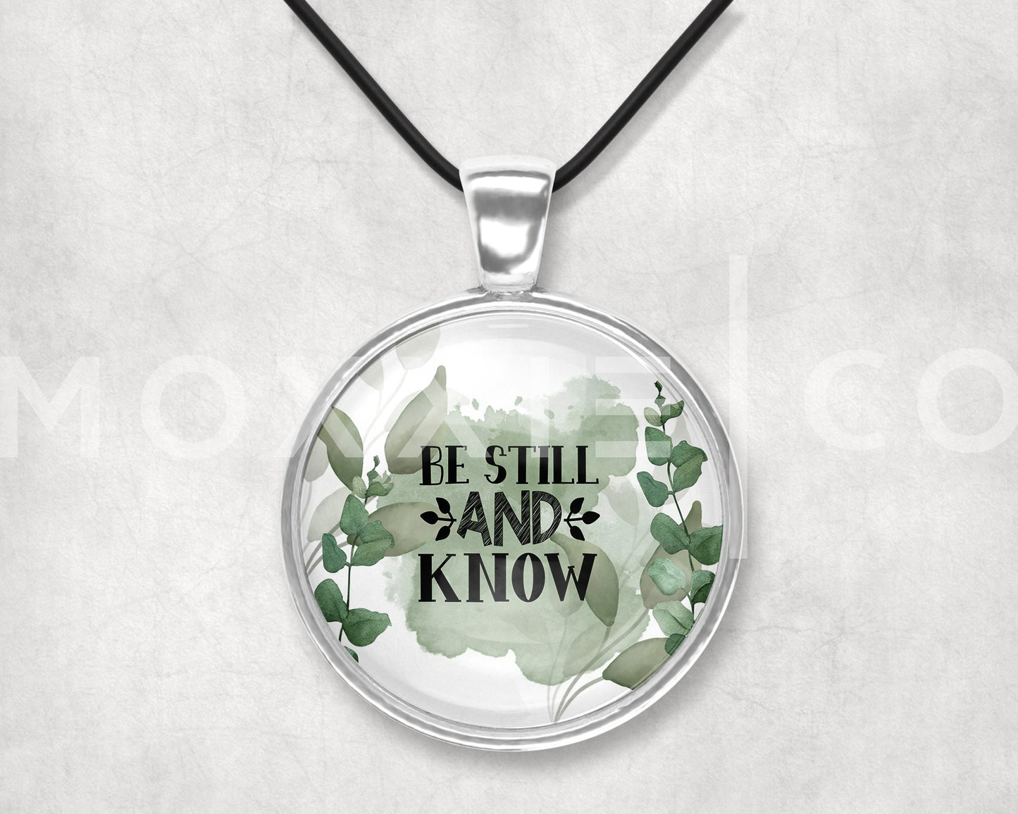 Be Still and Know Mental Health Awareness Spiritual Pendant Necklace Silver Jewelry // Gifts for Her // Best Friend Gift // Keychain