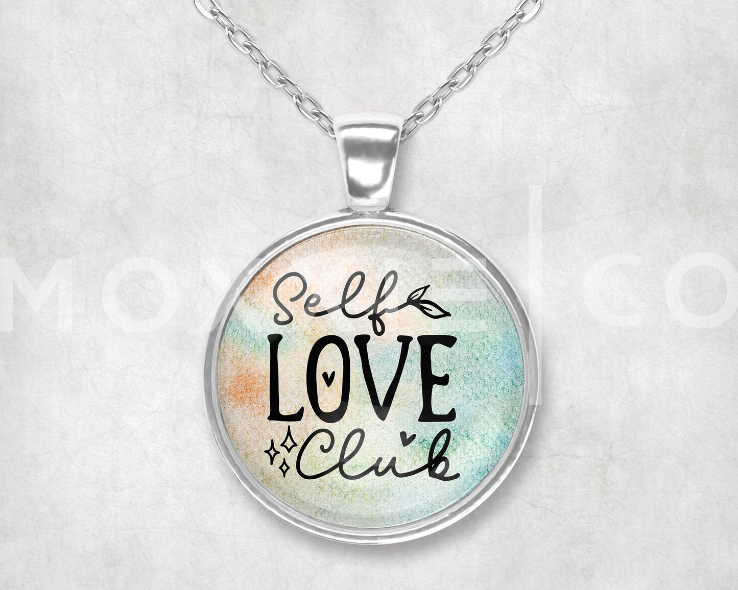 Self Love Club Mental Health Anxiety Depression ADHD Awareness Pendant Necklace Jewelry // Gifts for Her // Best Friend Gift // Keychain