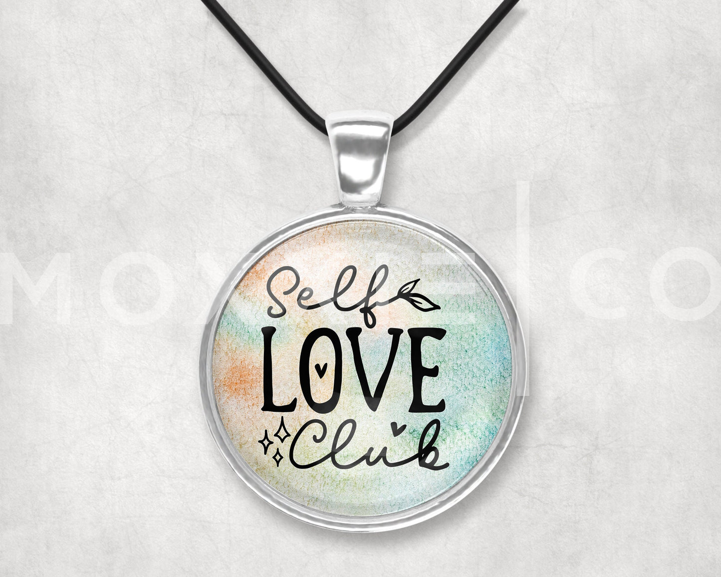 Self Love Club Mental Health Anxiety Depression ADHD Awareness Pendant Necklace Jewelry // Gifts for Her // Best Friend Gift // Keychain